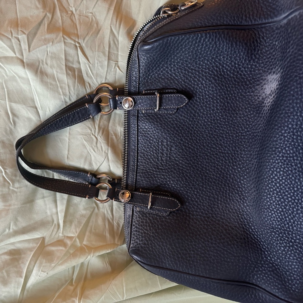Vintage blue leather Coach purse